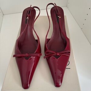 Tony Bianco Burgundy Slingback Heels